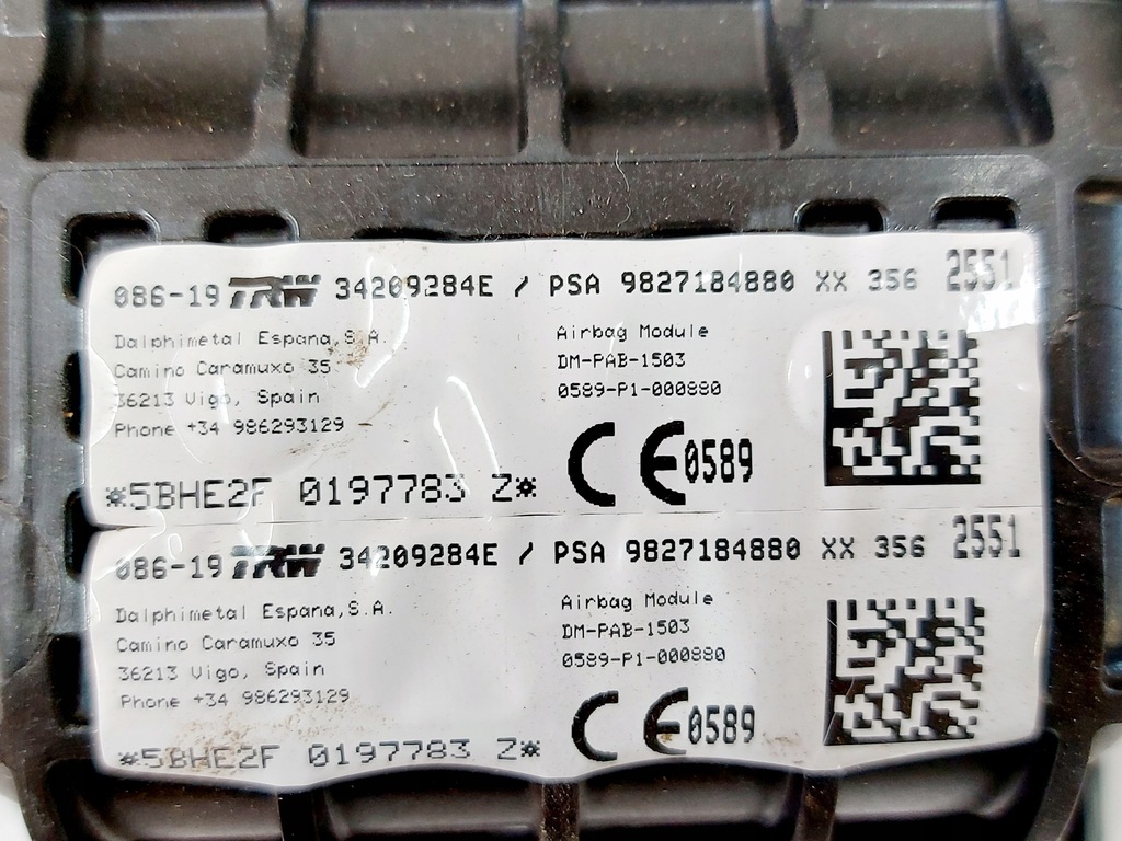 фото №8, C3 aircross подушки безопасности воздушные подушка безопасности 19r.