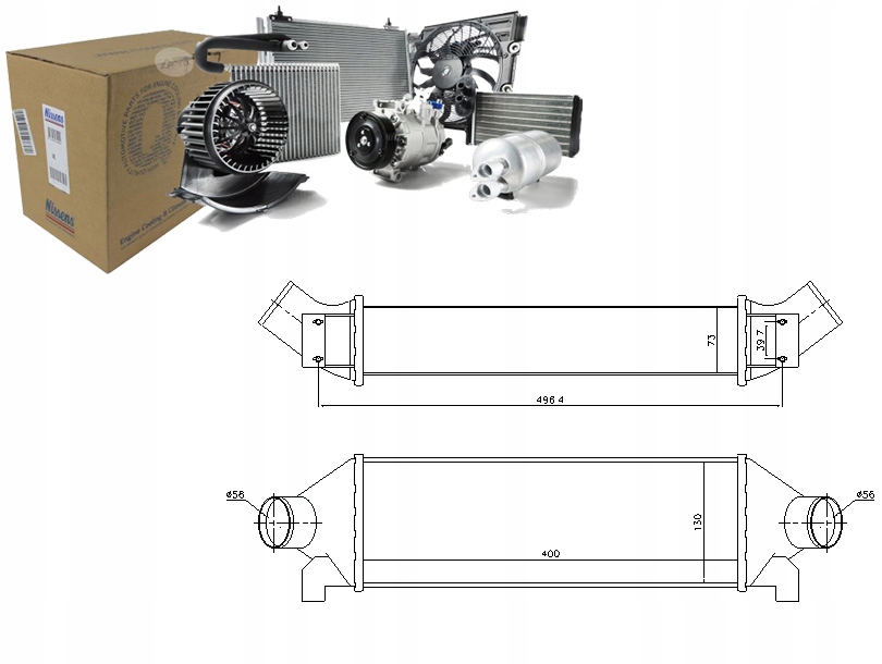 Купить Nissens интеркулер ford transit 2.4d 01.00-08.14