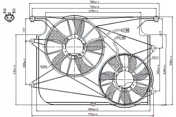 фото №1, Nissens вентилятор радіатора з корпус chevrolet