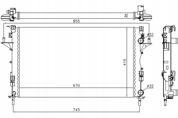 фото №2, Nis63816 радиатор двигателя renault espace iv, lagu