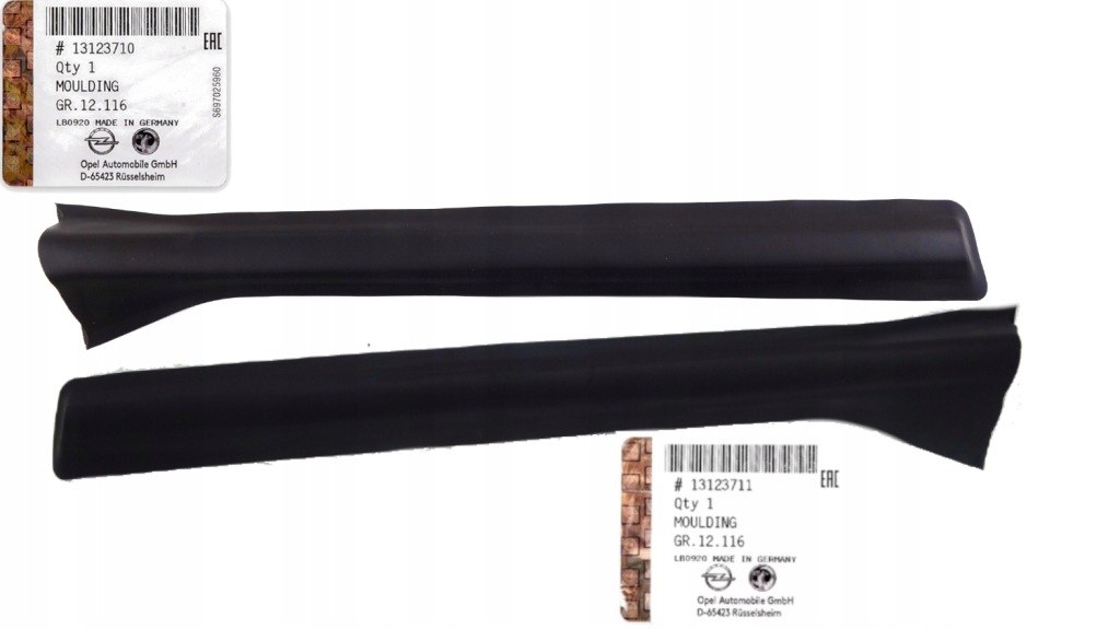 фото №1, Opel astra h уплотнители стойка среднего l/p 13123710 13123711 оригинальный номер