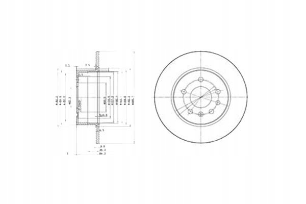 фото №1, Delphi тормозные диски тормозные 2szt opel calibra a vectra