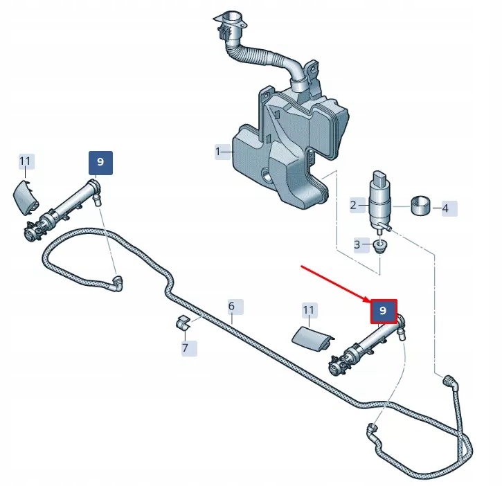 фото №1, Audi q3 f3 правый сторона фара омыватель 83a955102