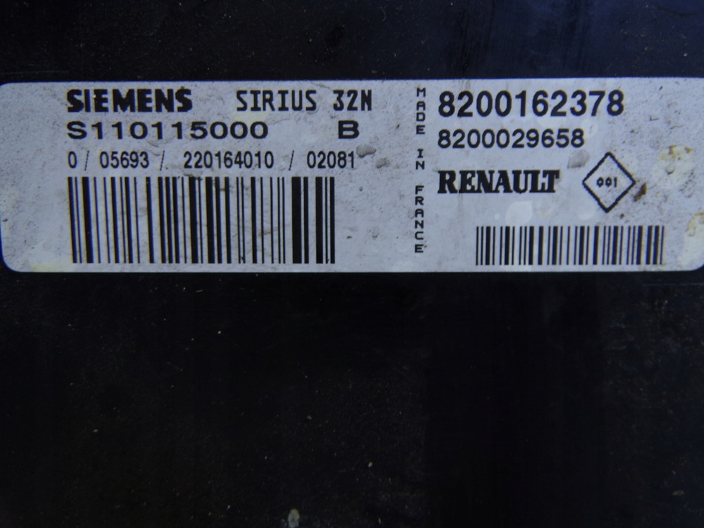 фото №4, Набор стартовый renault clio 2 ii 1.2b 8200162378