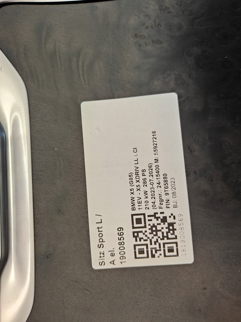 фото №9, Bmw x5 g05 lci оббивка сидіння обшивки m набір sport czarna шкіра europa