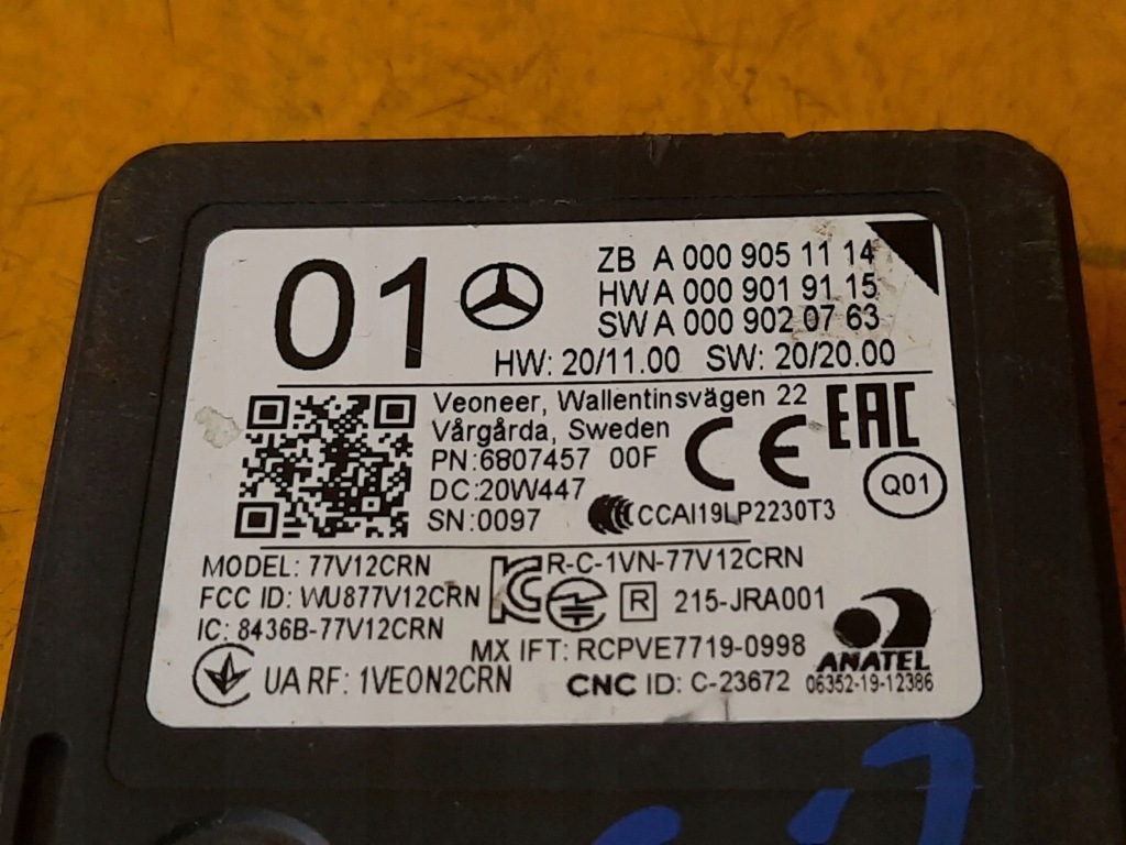 фото №4, Mercedes s w222 радар датчик датчик a0009051114