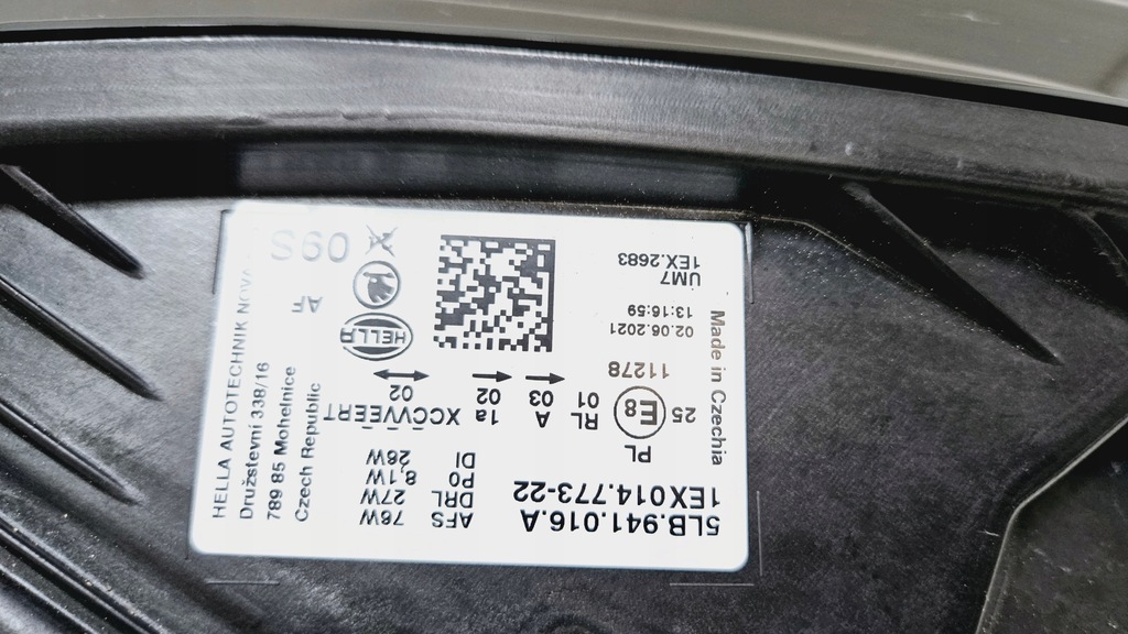 фото №12, Лампа правая перед skoda enyaq full led 5lb941016a