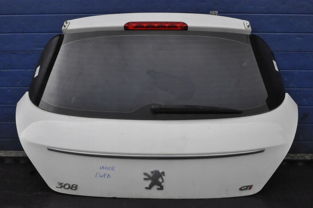 фото №1, Peugeot 308 i hb gti крышка багажника багажника задняя задняя ewpb pod спойлер