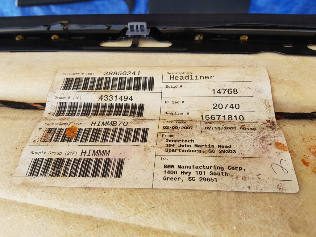 Bmw x5 e70 потолок m-pakiet черная потолок потолок комплект mpakiet с Разборки