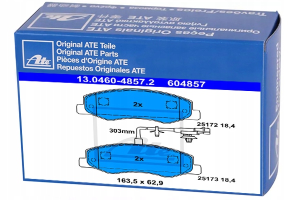 фото №1, Тормозные колодки тормозные задняя ate do opel movano b 2.3