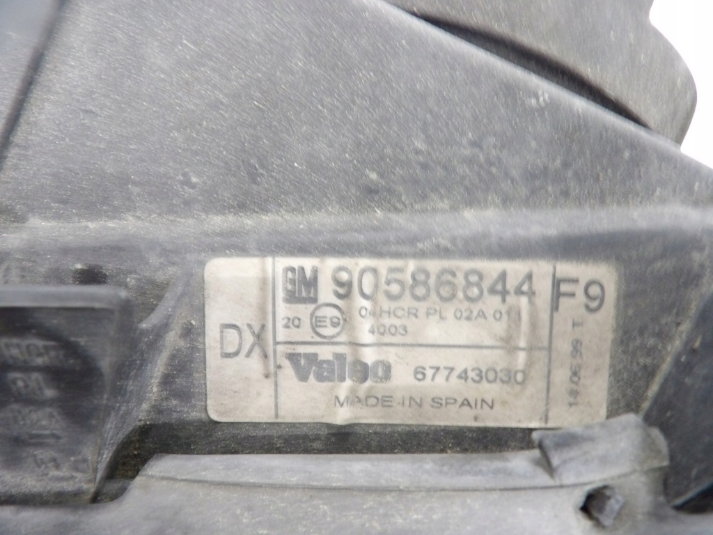 фото №3, Лампа передняя левая opel vectra