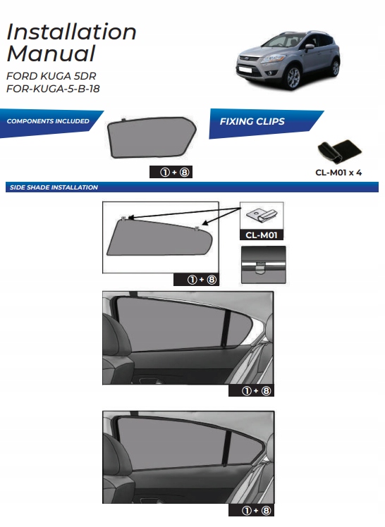 фото №13, Шторки боковой ford kuga 2012-2019 защита шторка солнцезащитные