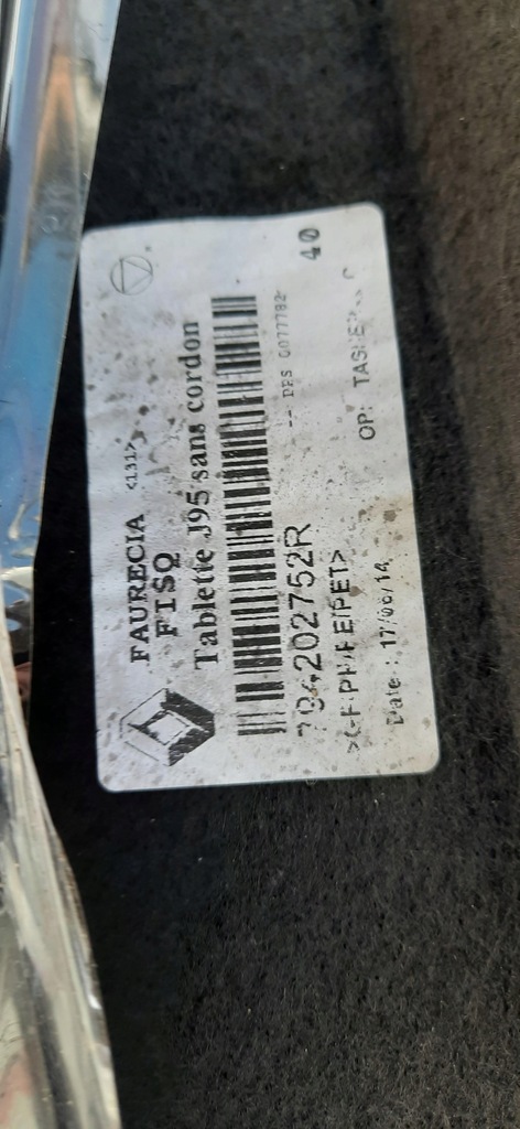 фото №6, Полиця багажника renault scenic iii 794202752r