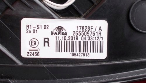 фото №7, Renault clio v led hb 19-21 лампа правая задняя задняя