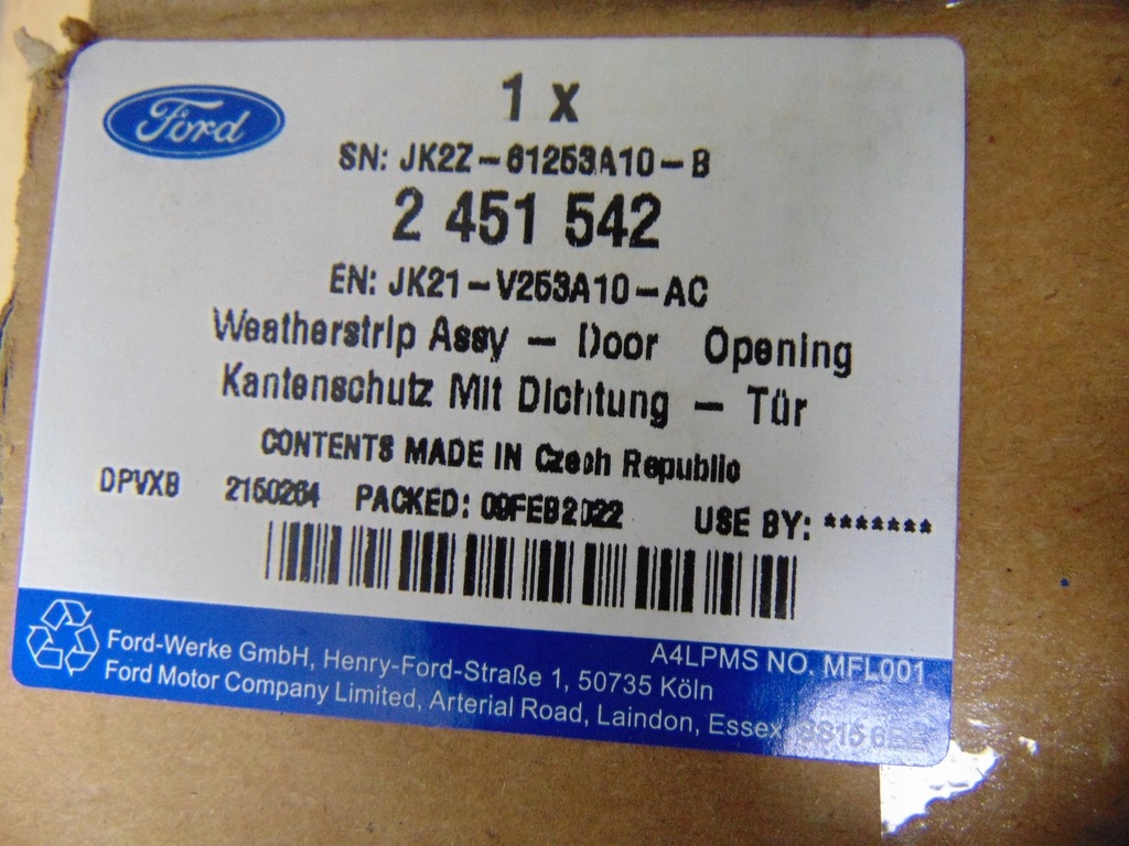 фото №7, Прокладка дверь ford transit custom