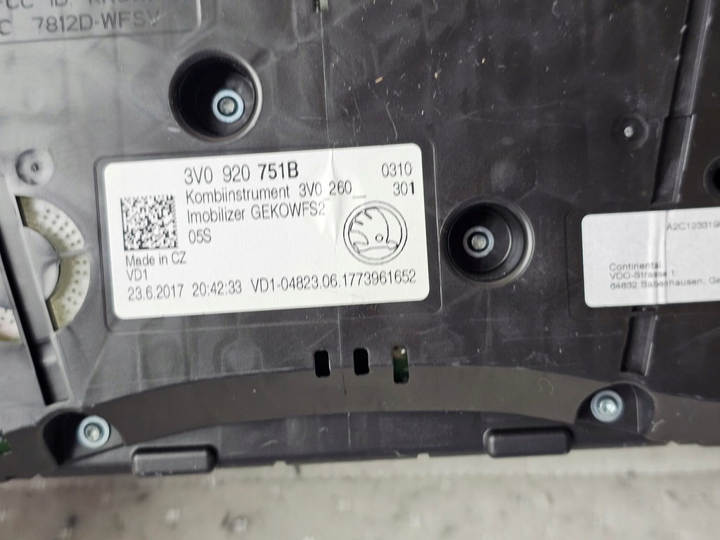 фото №6, Лічильник приладова панель прилади skoda superb iii 3 3v0920751b