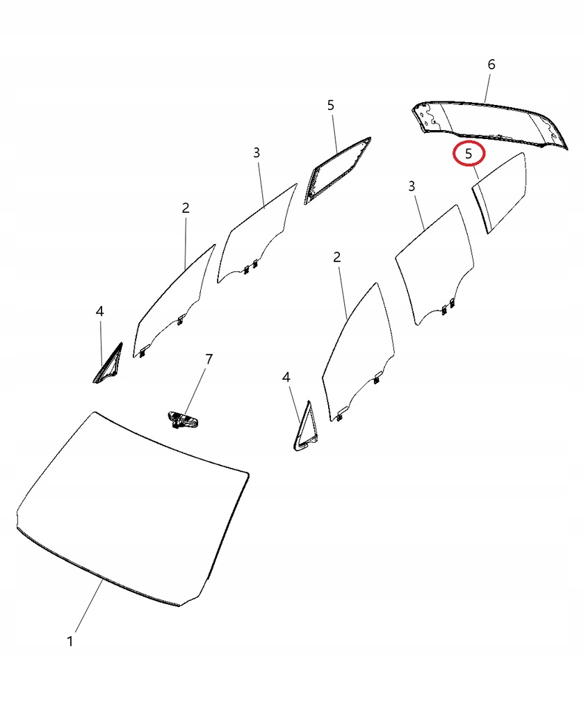 фото №1, Chrysler pacifica 2017 - стекло кузовная левая