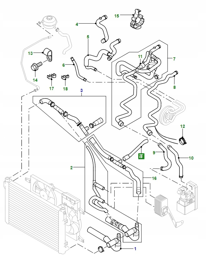фото №4, Труба системы охлаждение range rover l322 3,0d