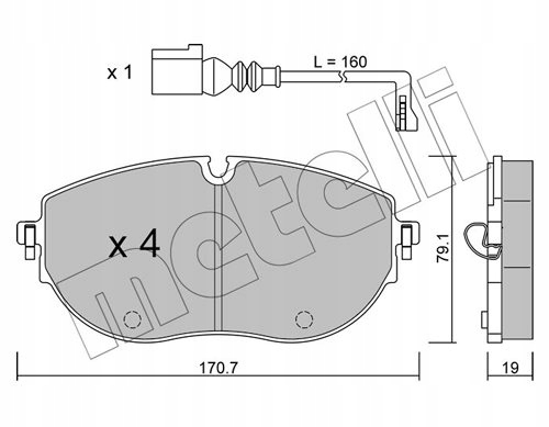 Купить Тормозные колодки тормозные перед - metelli 22-1322-0