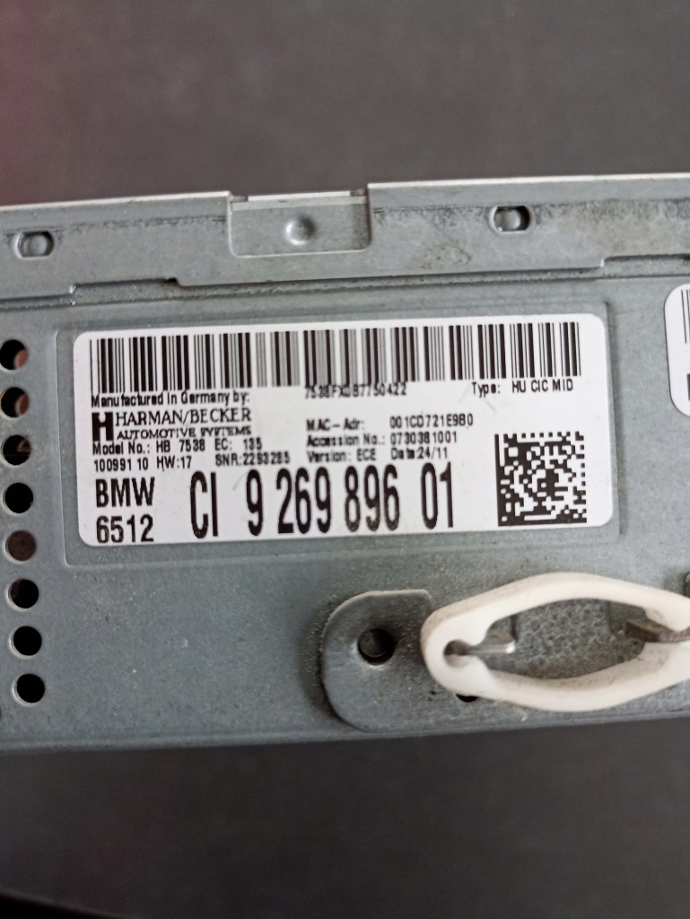 фото №7, Считыватель навигации bmw 9269896 x3 f25