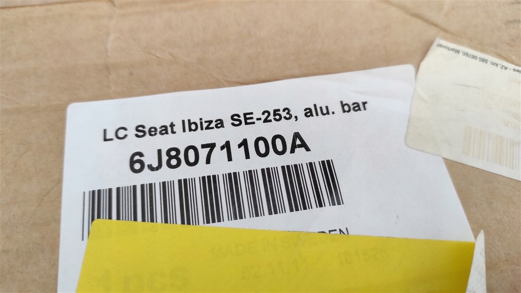 фото №8, Поперечины кровельные seat ibiza 6j 5дверь 6j8071100a
