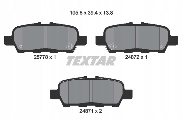 фото №2, Гальмівні диски гальмівні колодки задня textar infiniti m
