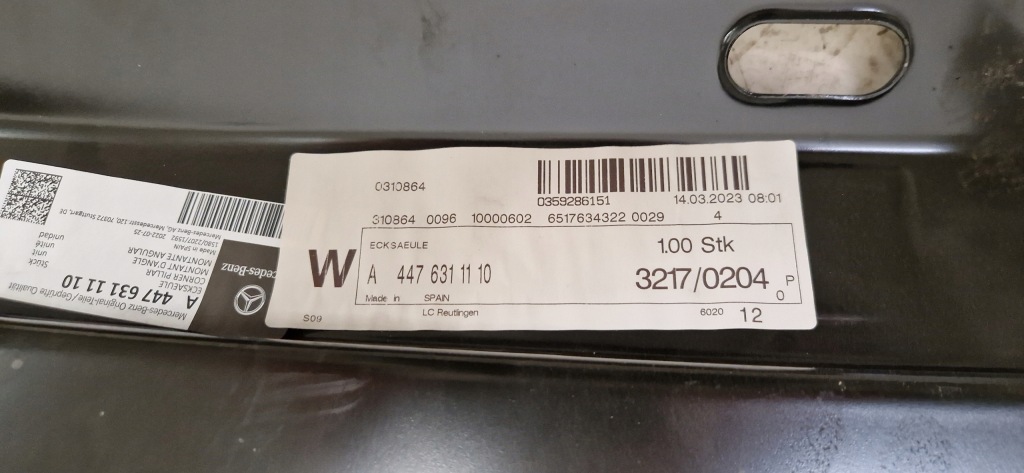 фото №6, Mercedes vito a447 w447 порог блок двигателя a4476311110