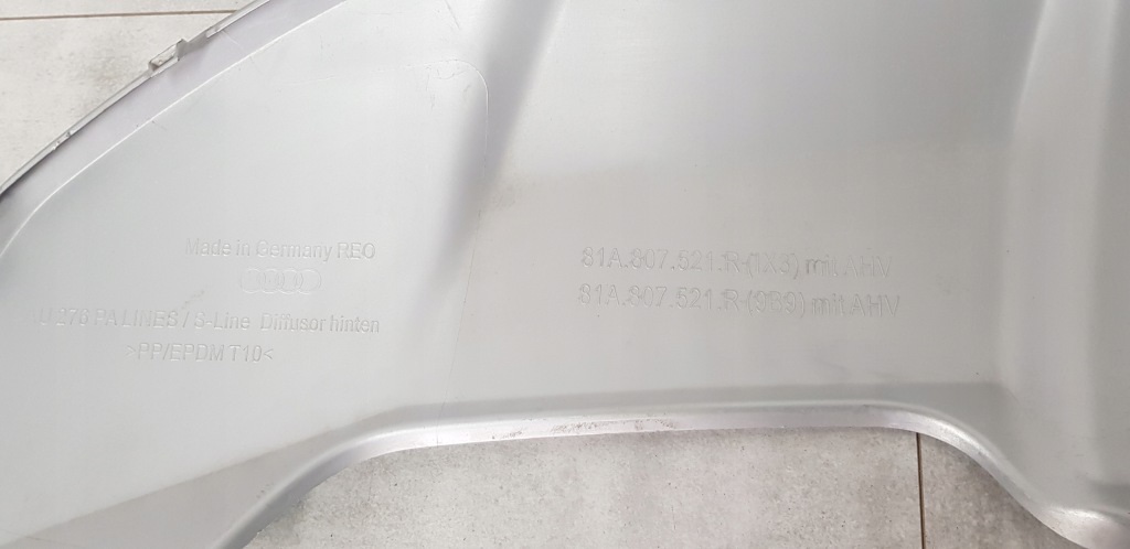 фото №10, Audi q2 lift s-line накладка бампера задня задня 81a807521r