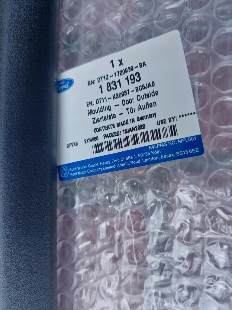 фото №3, Ford transit tourneo connect 13- молдинг захист двері задня ліва