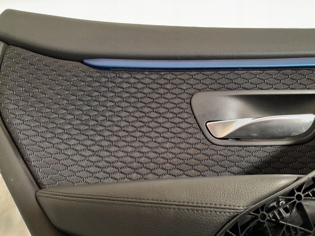 фото №6, Bmw 4' f36 обшивка двері лівий задня m-pakiet niebieska nić молдинг стьобані