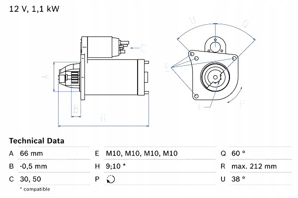 Стартер renault 11 19 1 19 1 chamade 19 2 19 2 chamade 21 9 clio Ціна