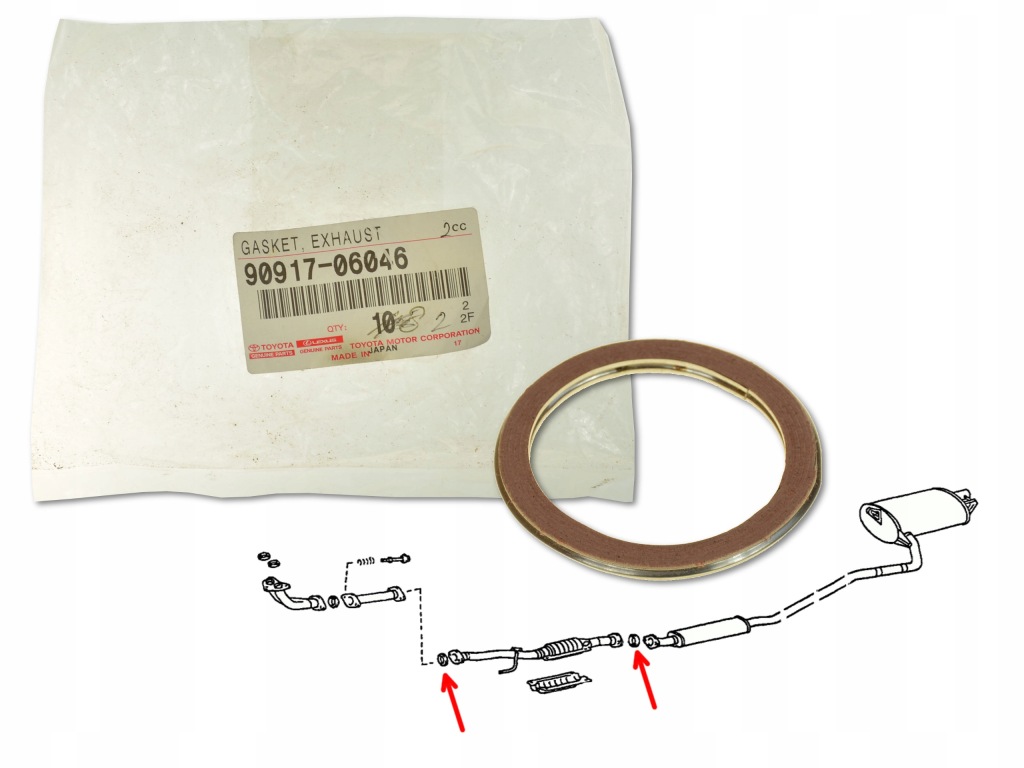Купить Прокладка системы выхлоп. toyota 90917-06046 oem