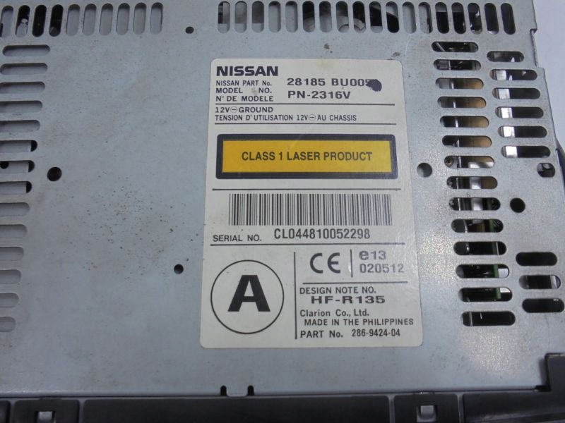 фото №6, Nissan almera tino радіо cd 28185 bu005