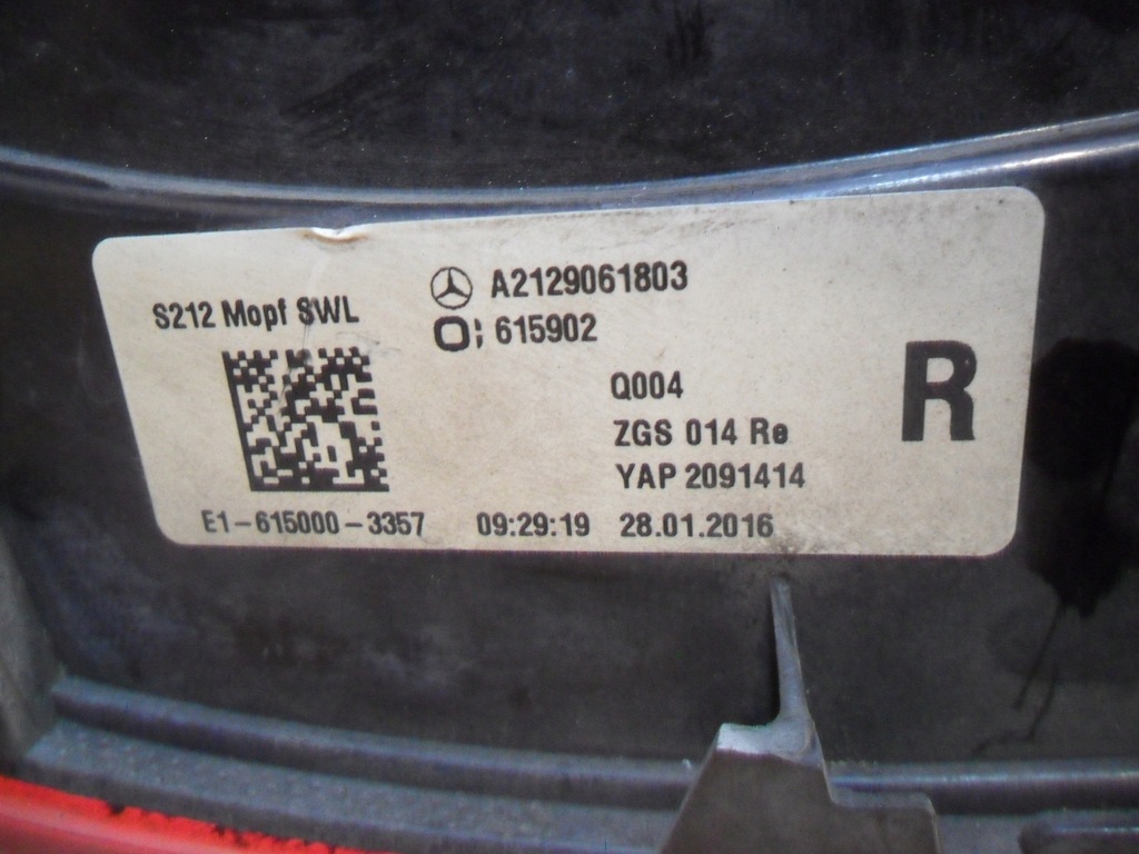 фото №11, Лампа правый задняя led mercedes w212 lift a2129061803