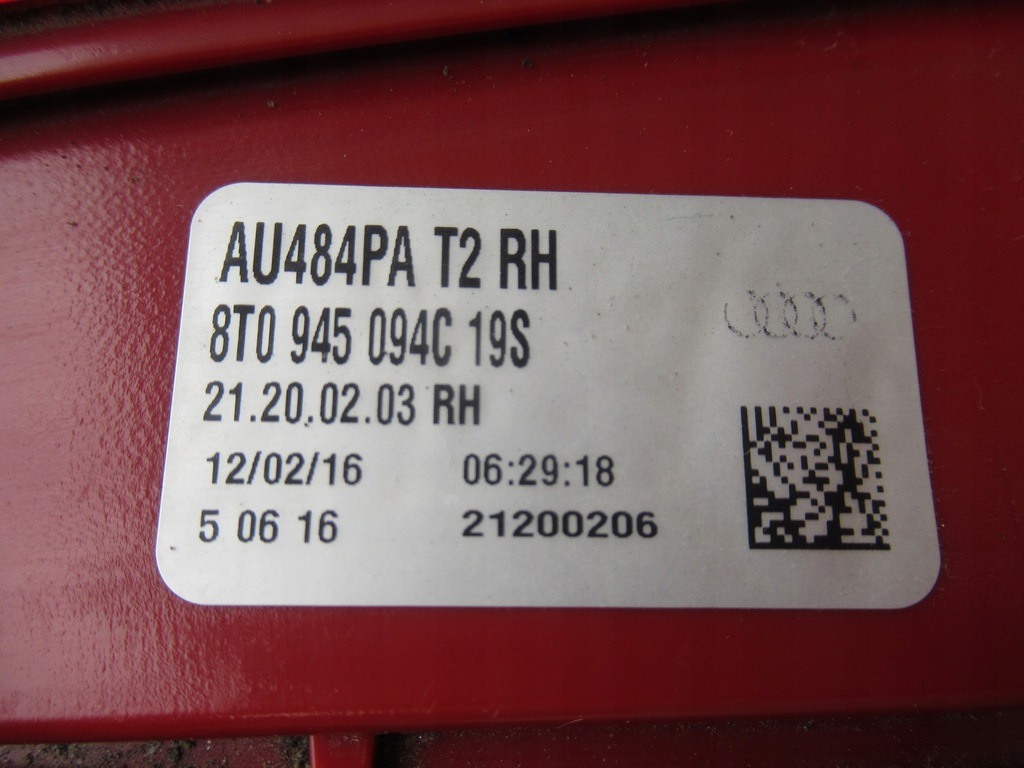 фото №8, Audi a5 8t lift sportback лампа задняя задняя правая 8t0945094c