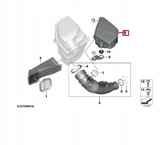 фото №9, Bmw x3 g01 бак резонатор 13718635110 8635110