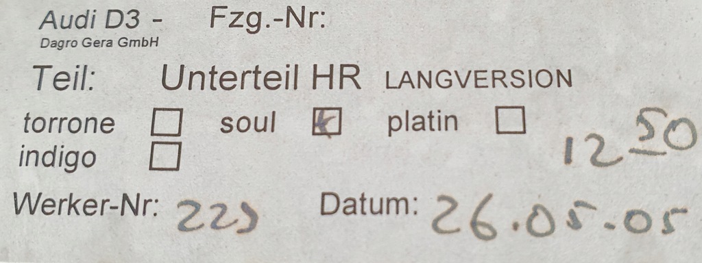 фото №6, Оббивка обшивка двері правий задня audi a8 d3 lift long