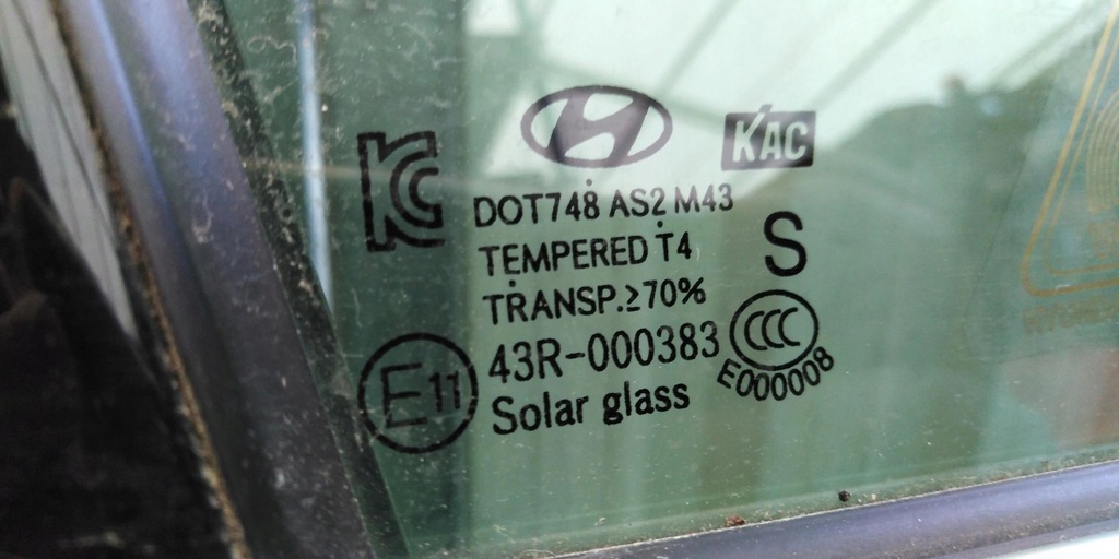 фото №12, Hyundai santa fe iii lift дверь передние перед правое стекло