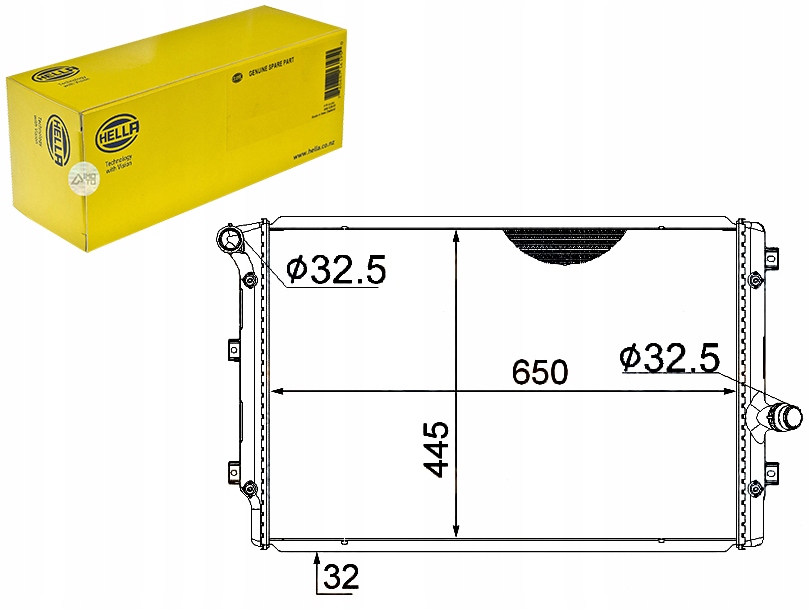 Купить Hella радиатор воды audi a3 1.6 tdi 8p1