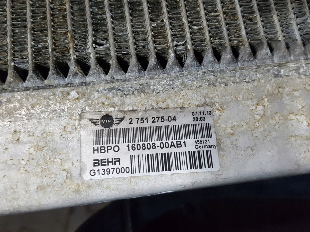 Mini cooper r56 r55 рестайлинг  1.6 d радиатор воды Доставка