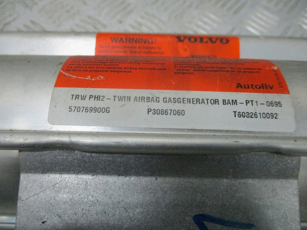 фото №3, Подушка подушка безпеки пасажира volvo s40