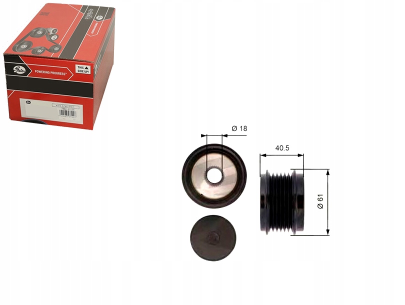 фото №1, Генератор - зчеплення односторонній gates oap7103