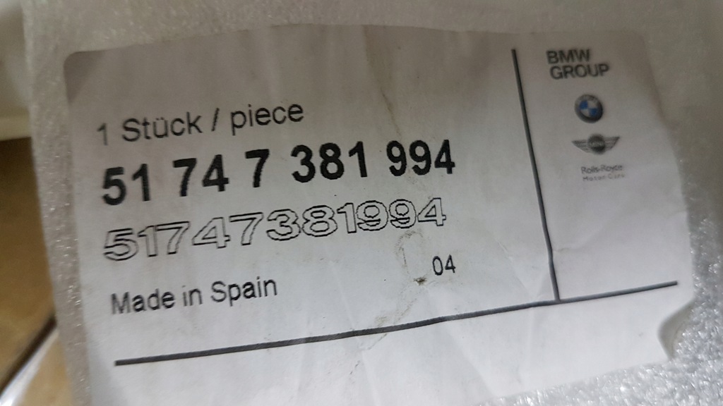 фото №10, New bmw 4 convertible f33 передня частина правий панель air повітропровід 7381994 2015 original