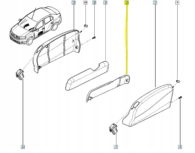 фото №12, Захист сидіння перед dacia logan sandero ii 873742229r