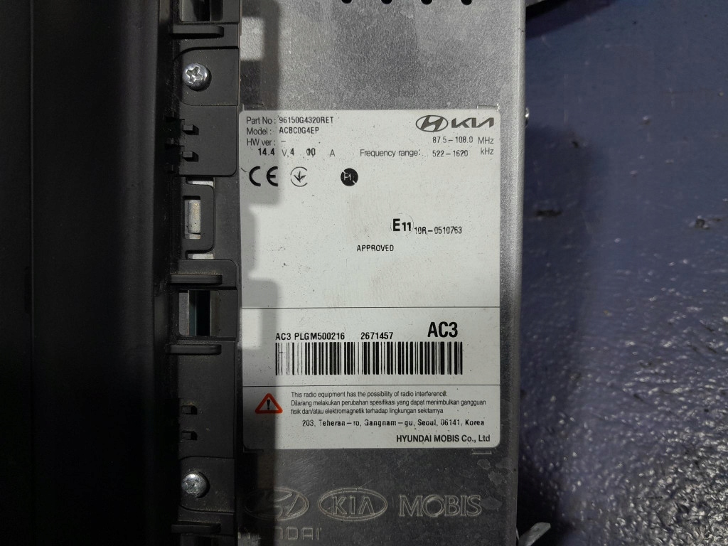 Hyundai i30 3 рестайлинг  радио заводской bluetooth 96150-g4320 Доставка