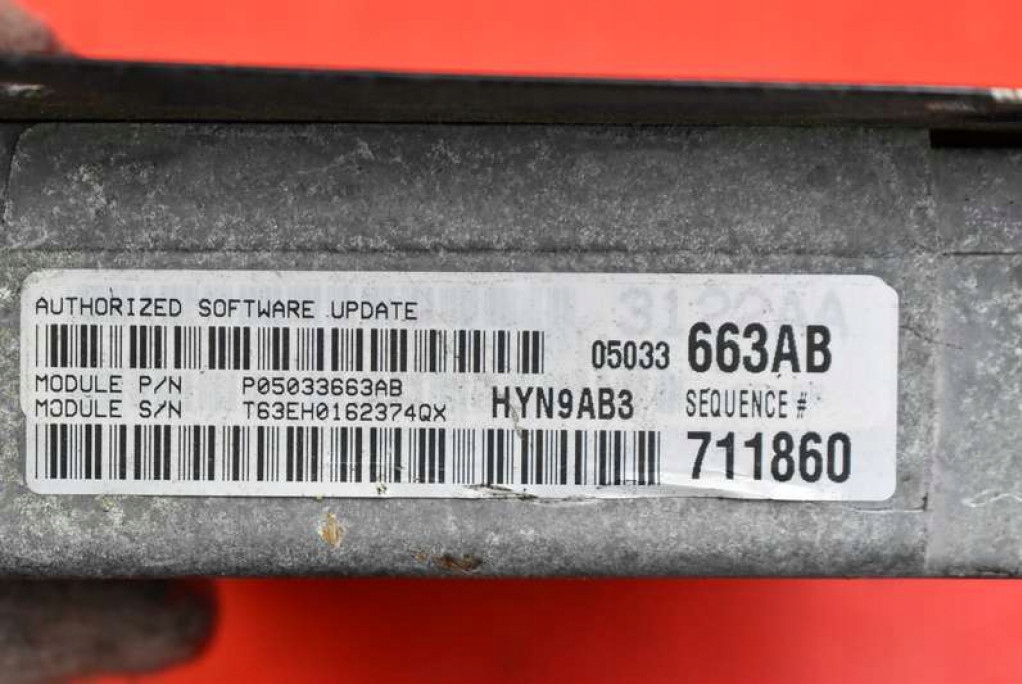 фото №7, Блок управления бортовой компьютер двигателя 05033663ab chrysler pt cruiser 2.0 16v 141 km