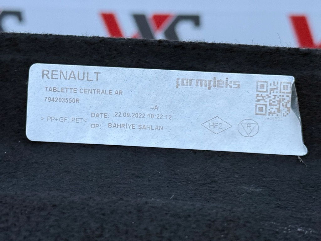 фото №3, Полиця багажника renault clio v hb 794203550r