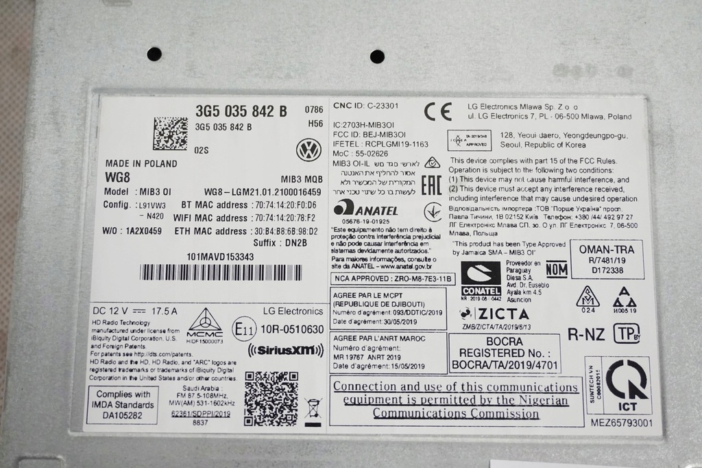 фото №5, Мультимедіа зчитувач vw arteon 3h fl 3g5035842b