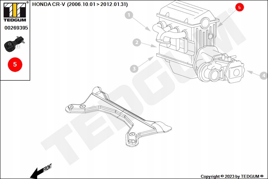 фото №10, Подушка sil. honda cr-v iii 2,0 07-