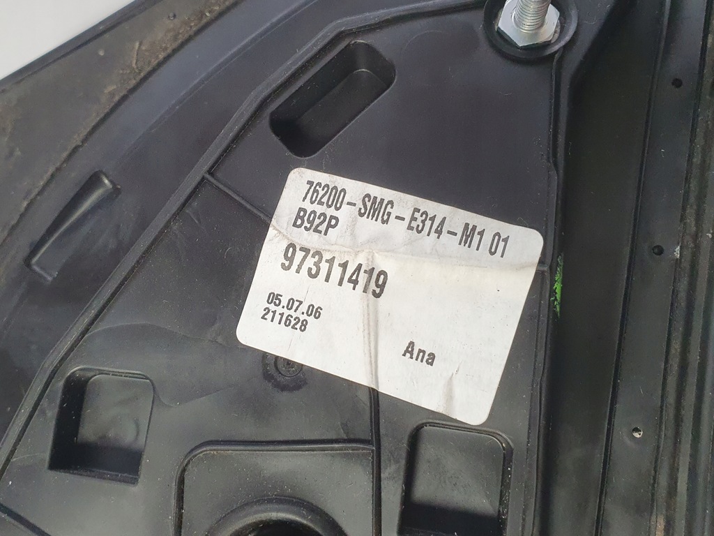 фото №9, Каркас рычаг зеркало правый honda civic viii ufo